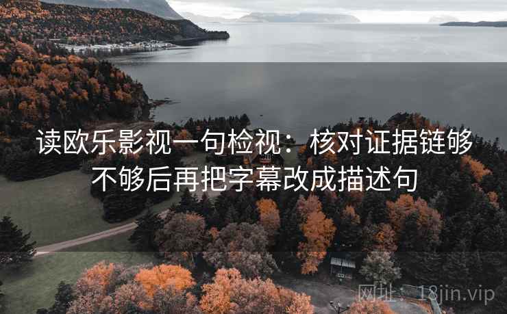读欧乐影视一句检视：核对证据链够不够后再把字幕改成描述句