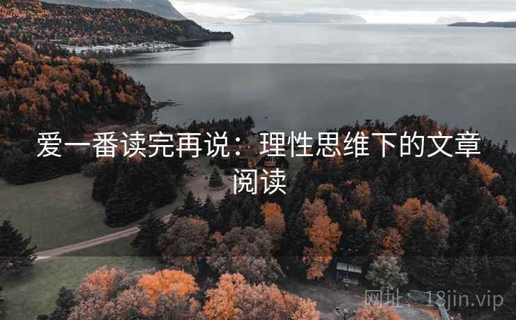 爱一番读完再说：理性思维下的文章阅读